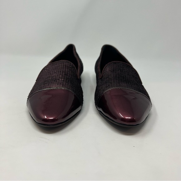 AGL Metallic Leather Flats Shoes Women Size 6 Holiday Winter Work Travel - Picture 3 of 8